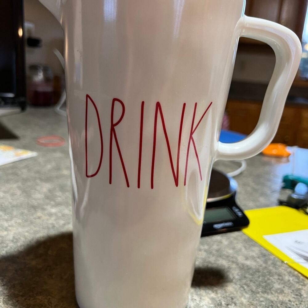 Rae Dunn DRINK pitche, Red letters
